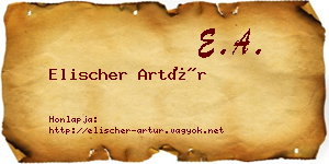 Elischer Artúr névjegykártya